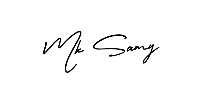 Design your own signature with our free online signature maker. With this signature software, you can create a handwritten (AmerikaSignatureDemo-Regular) signature for name Mk Samy. Mk Samy signature style 3 images and pictures png
