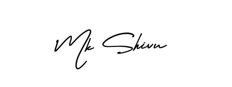 Also we have Mk Shivu name is the best signature style. Create professional handwritten signature collection using AmerikaSignatureDemo-Regular autograph style. Mk Shivu signature style 3 images and pictures png