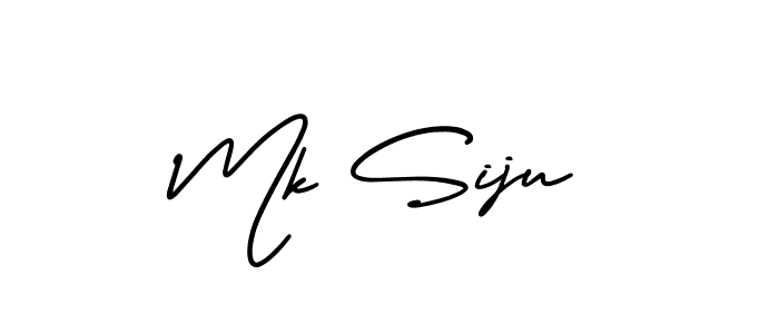 Mk Siju stylish signature style. Best Handwritten Sign (AmerikaSignatureDemo-Regular) for my name. Handwritten Signature Collection Ideas for my name Mk Siju. Mk Siju signature style 3 images and pictures png