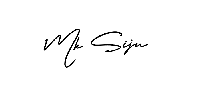 Mk Siju stylish signature style. Best Handwritten Sign (AmerikaSignatureDemo-Regular) for my name. Handwritten Signature Collection Ideas for my name Mk Siju. Mk Siju signature style 3 images and pictures png