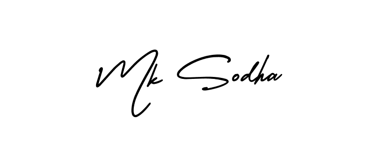 Make a beautiful signature design for name Mk Sodha. With this signature (AmerikaSignatureDemo-Regular) style, you can create a handwritten signature for free. Mk Sodha signature style 3 images and pictures png