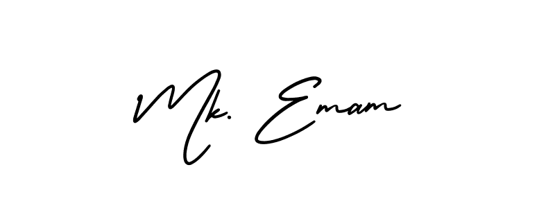 It looks lik you need a new signature style for name Mk. Emam. Design unique handwritten (AmerikaSignatureDemo-Regular) signature with our free signature maker in just a few clicks. Mk. Emam signature style 3 images and pictures png