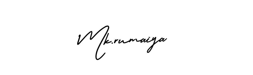 It looks lik you need a new signature style for name Mk.rumaiya. Design unique handwritten (AmerikaSignatureDemo-Regular) signature with our free signature maker in just a few clicks. Mk.rumaiya signature style 3 images and pictures png