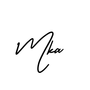 Use a signature maker to create a handwritten signature online. With this signature software, you can design (AmerikaSignatureDemo-Regular) your own signature for name Mka. Mka signature style 3 images and pictures png