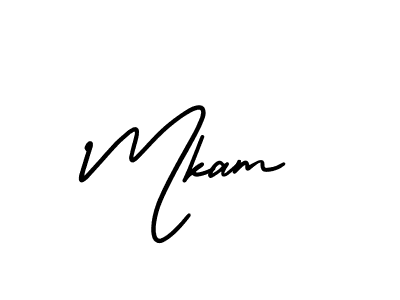 The best way (AmerikaSignatureDemo-Regular) to make a short signature is to pick only two or three words in your name. The name Mkam include a total of six letters. For converting this name. Mkam signature style 3 images and pictures png