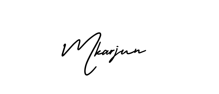 The best way (AmerikaSignatureDemo-Regular) to make a short signature is to pick only two or three words in your name. The name Mkarjun include a total of six letters. For converting this name. Mkarjun signature style 3 images and pictures png
