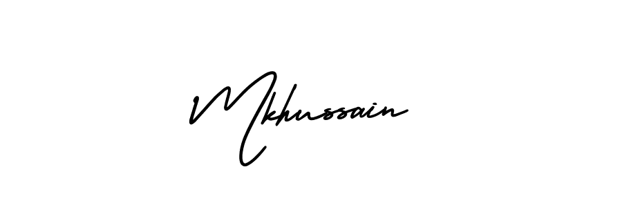 Make a beautiful signature design for name Mkhussain. Use this online signature maker to create a handwritten signature for free. Mkhussain signature style 3 images and pictures png