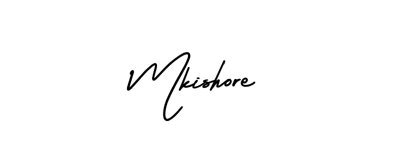 Design your own signature with our free online signature maker. With this signature software, you can create a handwritten (AmerikaSignatureDemo-Regular) signature for name Mkishore. Mkishore signature style 3 images and pictures png