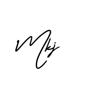 The best way (AmerikaSignatureDemo-Regular) to make a short signature is to pick only two or three words in your name. The name Mkj include a total of six letters. For converting this name. Mkj signature style 3 images and pictures png