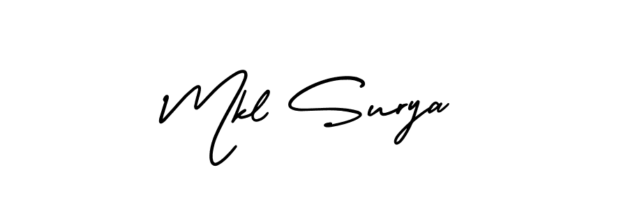 Check out images of Autograph of Mkl Surya name. Actor Mkl Surya Signature Style. AmerikaSignatureDemo-Regular is a professional sign style online. Mkl Surya signature style 3 images and pictures png