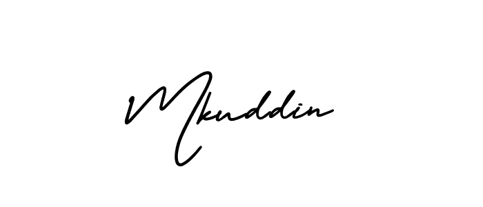 Design your own signature with our free online signature maker. With this signature software, you can create a handwritten (AmerikaSignatureDemo-Regular) signature for name Mkuddin. Mkuddin signature style 3 images and pictures png