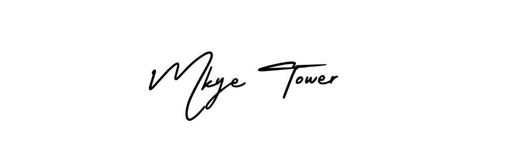 It looks lik you need a new signature style for name Mkye Tower. Design unique handwritten (AmerikaSignatureDemo-Regular) signature with our free signature maker in just a few clicks. Mkye Tower signature style 3 images and pictures png