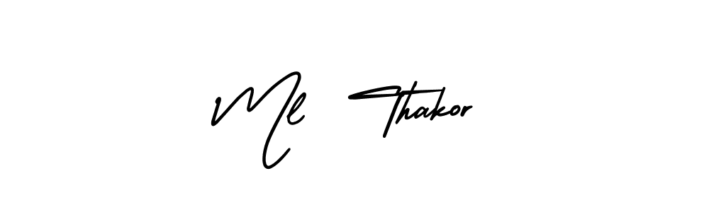 You can use this online signature creator to create a handwritten signature for the name Ml  Thakor. This is the best online autograph maker. Ml  Thakor signature style 3 images and pictures png