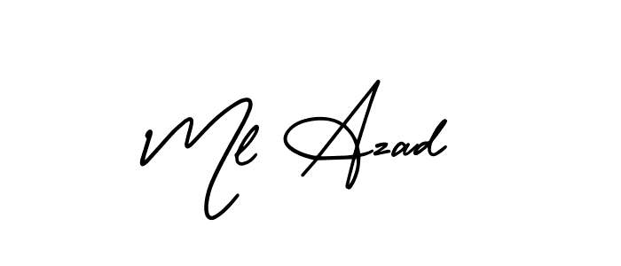 Make a beautiful signature design for name Ml Azad. Use this online signature maker to create a handwritten signature for free. Ml Azad signature style 3 images and pictures png