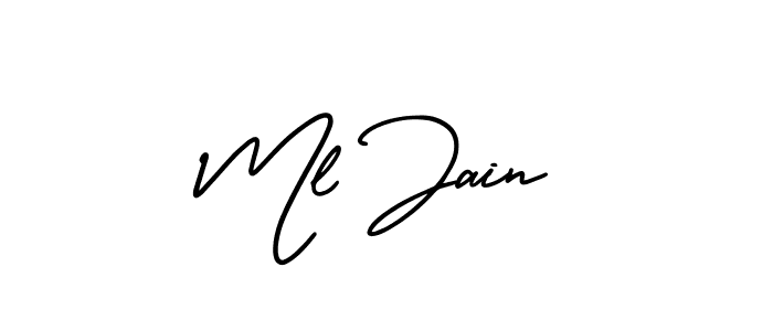 Make a short Ml Jain signature style. Manage your documents anywhere anytime using AmerikaSignatureDemo-Regular. Create and add eSignatures, submit forms, share and send files easily. Ml Jain signature style 3 images and pictures png