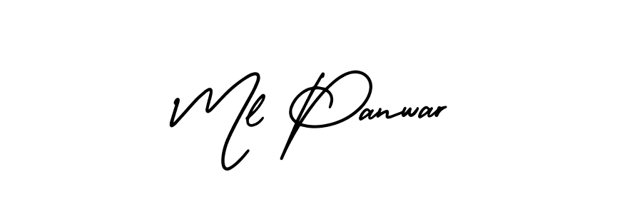 How to Draw Ml Panwar signature style? AmerikaSignatureDemo-Regular is a latest design signature styles for name Ml Panwar. Ml Panwar signature style 3 images and pictures png