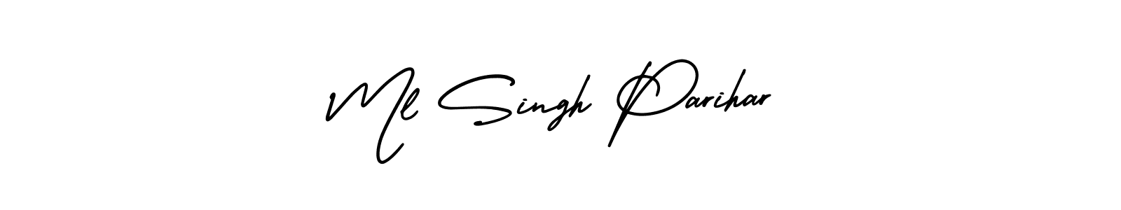 Use a signature maker to create a handwritten signature online. With this signature software, you can design (AmerikaSignatureDemo-Regular) your own signature for name Ml Singh Parihar. Ml Singh Parihar signature style 3 images and pictures png