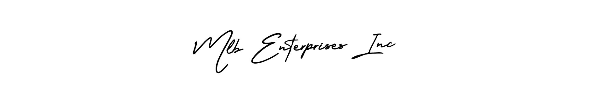 if you are searching for the best signature style for your name Mlb Enterprises Inc. so please give up your signature search. here we have designed multiple signature styles  using AmerikaSignatureDemo-Regular. Mlb Enterprises Inc signature style 3 images and pictures png