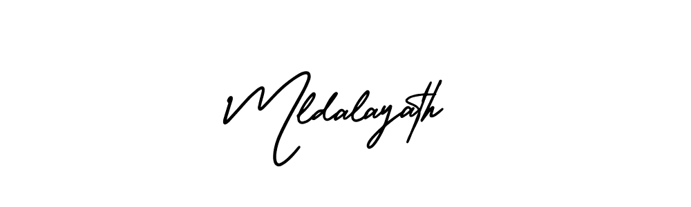 Similarly AmerikaSignatureDemo-Regular is the best handwritten signature design. Signature creator online .You can use it as an online autograph creator for name Mldalayath. Mldalayath signature style 3 images and pictures png