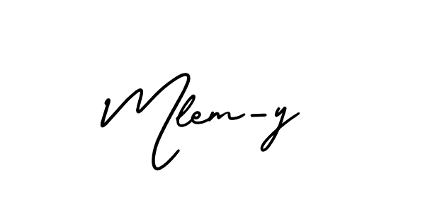 How to make Mlem-y signature? AmerikaSignatureDemo-Regular is a professional autograph style. Create handwritten signature for Mlem-y name. Mlem-y signature style 3 images and pictures png