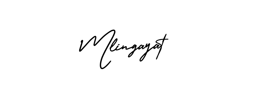 How to make Mlingayat name signature. Use AmerikaSignatureDemo-Regular style for creating short signs online. This is the latest handwritten sign. Mlingayat signature style 3 images and pictures png