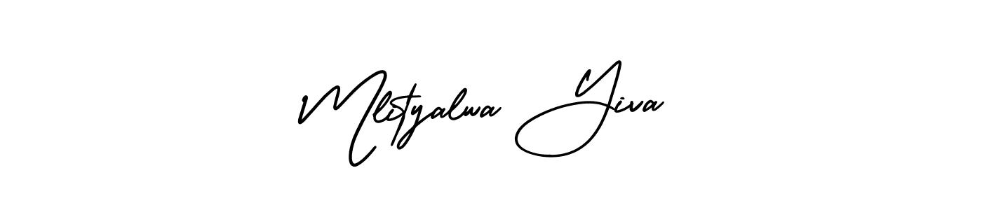 Similarly AmerikaSignatureDemo-Regular is the best handwritten signature design. Signature creator online .You can use it as an online autograph creator for name Mlityalwa Yiva. Mlityalwa Yiva signature style 3 images and pictures png