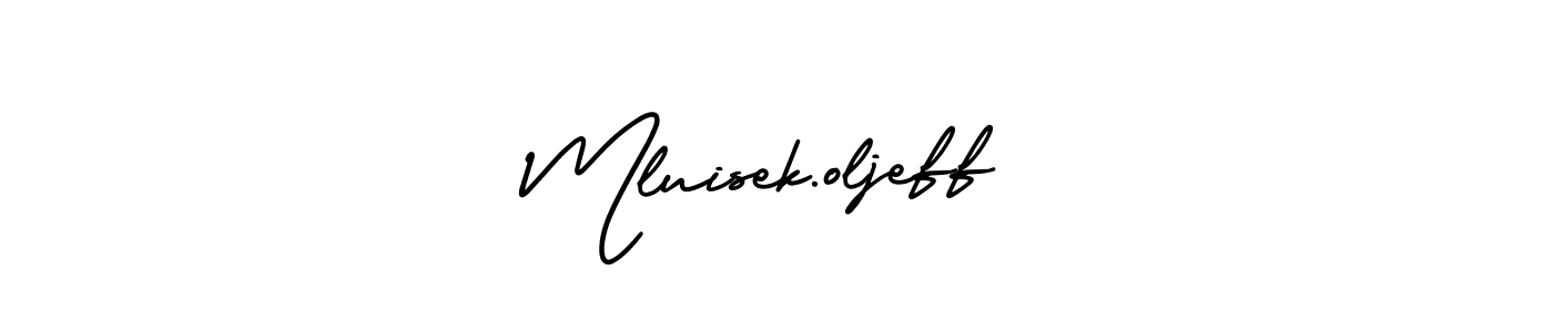 How to make Mluisek.oljeff name signature. Use AmerikaSignatureDemo-Regular style for creating short signs online. This is the latest handwritten sign. Mluisek.oljeff signature style 3 images and pictures png