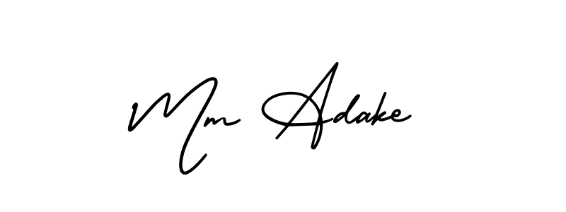 Mm Adake stylish signature style. Best Handwritten Sign (AmerikaSignatureDemo-Regular) for my name. Handwritten Signature Collection Ideas for my name Mm Adake. Mm Adake signature style 3 images and pictures png