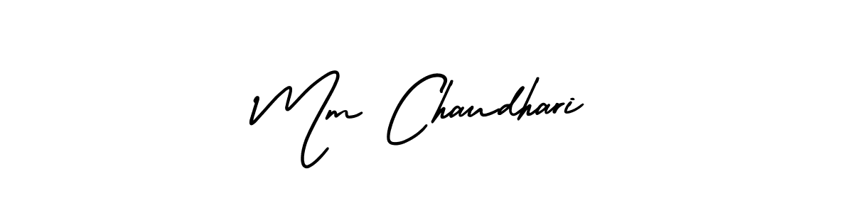 How to make Mm Chaudhari name signature. Use AmerikaSignatureDemo-Regular style for creating short signs online. This is the latest handwritten sign. Mm Chaudhari signature style 3 images and pictures png
