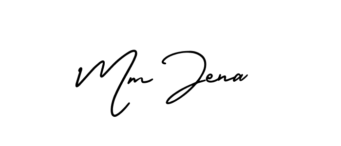 You should practise on your own different ways (AmerikaSignatureDemo-Regular) to write your name (Mm Jena) in signature. don't let someone else do it for you. Mm Jena signature style 3 images and pictures png