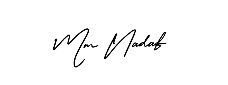 Use a signature maker to create a handwritten signature online. With this signature software, you can design (AmerikaSignatureDemo-Regular) your own signature for name Mm Nadaf. Mm Nadaf signature style 3 images and pictures png