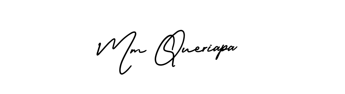 This is the best signature style for the Mm Queriapa name. Also you like these signature font (AmerikaSignatureDemo-Regular). Mix name signature. Mm Queriapa signature style 3 images and pictures png