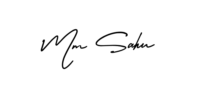 How to make Mm Sahu signature? AmerikaSignatureDemo-Regular is a professional autograph style. Create handwritten signature for Mm Sahu name. Mm Sahu signature style 3 images and pictures png