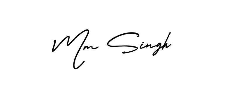 Also You can easily find your signature by using the search form. We will create Mm Singh name handwritten signature images for you free of cost using AmerikaSignatureDemo-Regular sign style. Mm Singh signature style 3 images and pictures png