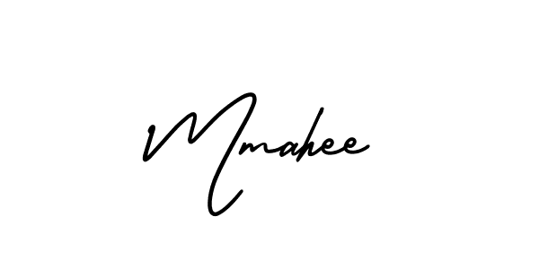 How to make Mmahee name signature. Use AmerikaSignatureDemo-Regular style for creating short signs online. This is the latest handwritten sign. Mmahee signature style 3 images and pictures png