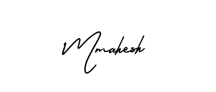 How to make Mmahesh name signature. Use AmerikaSignatureDemo-Regular style for creating short signs online. This is the latest handwritten sign. Mmahesh signature style 3 images and pictures png