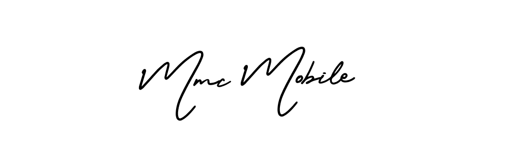 Use a signature maker to create a handwritten signature online. With this signature software, you can design (AmerikaSignatureDemo-Regular) your own signature for name Mmc Mobile. Mmc Mobile signature style 3 images and pictures png