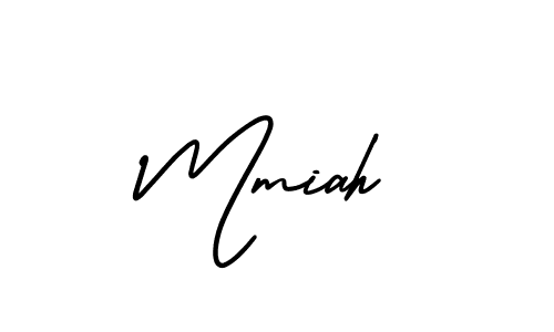 This is the best signature style for the Mmiah name. Also you like these signature font (AmerikaSignatureDemo-Regular). Mix name signature. Mmiah signature style 3 images and pictures png