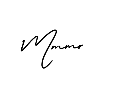 How to make Mmmr name signature. Use AmerikaSignatureDemo-Regular style for creating short signs online. This is the latest handwritten sign. Mmmr signature style 3 images and pictures png