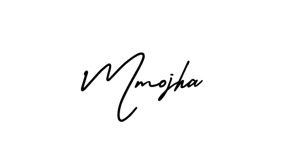 Use a signature maker to create a handwritten signature online. With this signature software, you can design (AmerikaSignatureDemo-Regular) your own signature for name Mmojha. Mmojha signature style 3 images and pictures png