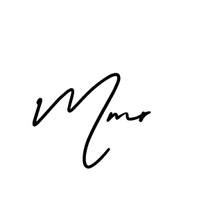 Similarly AmerikaSignatureDemo-Regular is the best handwritten signature design. Signature creator online .You can use it as an online autograph creator for name Mmr. Mmr signature style 3 images and pictures png
