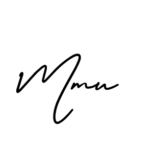 The best way (AmerikaSignatureDemo-Regular) to make a short signature is to pick only two or three words in your name. The name Mmu include a total of six letters. For converting this name. Mmu signature style 3 images and pictures png