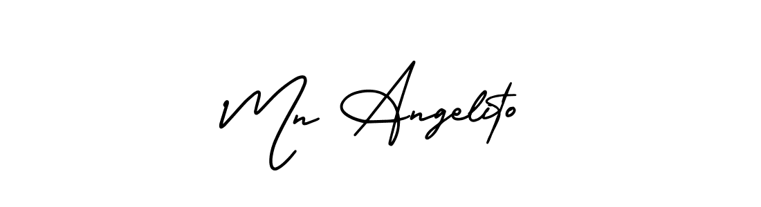 This is the best signature style for the Mn Angelito name. Also you like these signature font (AmerikaSignatureDemo-Regular). Mix name signature. Mn Angelito signature style 3 images and pictures png