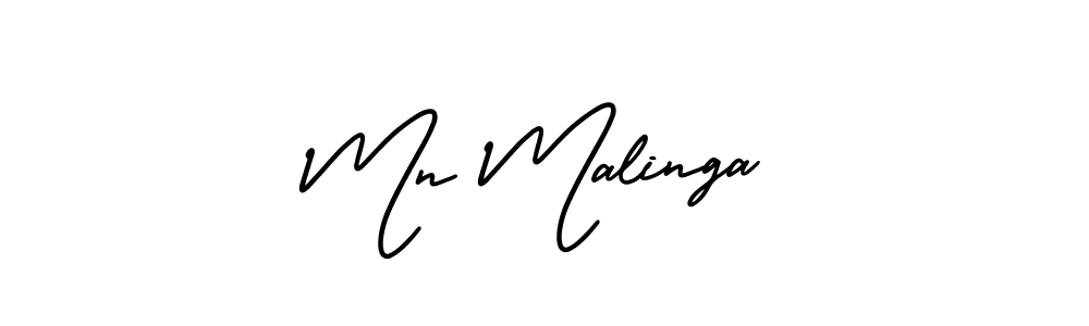 Similarly AmerikaSignatureDemo-Regular is the best handwritten signature design. Signature creator online .You can use it as an online autograph creator for name Mn Malinga. Mn Malinga signature style 3 images and pictures png