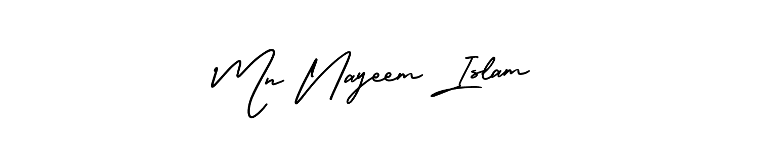 Create a beautiful signature design for name Mn Nayeem Islam. With this signature (AmerikaSignatureDemo-Regular) fonts, you can make a handwritten signature for free. Mn Nayeem Islam signature style 3 images and pictures png
