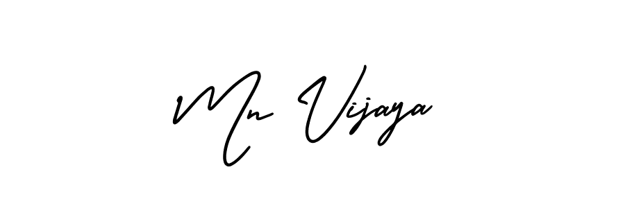 Mn Vijaya stylish signature style. Best Handwritten Sign (AmerikaSignatureDemo-Regular) for my name. Handwritten Signature Collection Ideas for my name Mn Vijaya. Mn Vijaya signature style 3 images and pictures png