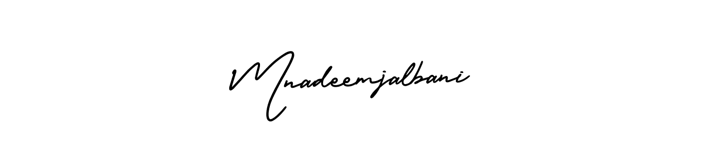 Similarly AmerikaSignatureDemo-Regular is the best handwritten signature design. Signature creator online .You can use it as an online autograph creator for name Mnadeemjalbani. Mnadeemjalbani signature style 3 images and pictures png