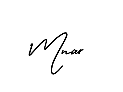Use a signature maker to create a handwritten signature online. With this signature software, you can design (AmerikaSignatureDemo-Regular) your own signature for name Mnar. Mnar signature style 3 images and pictures png