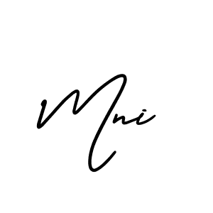 Use a signature maker to create a handwritten signature online. With this signature software, you can design (AmerikaSignatureDemo-Regular) your own signature for name Mni. Mni signature style 3 images and pictures png