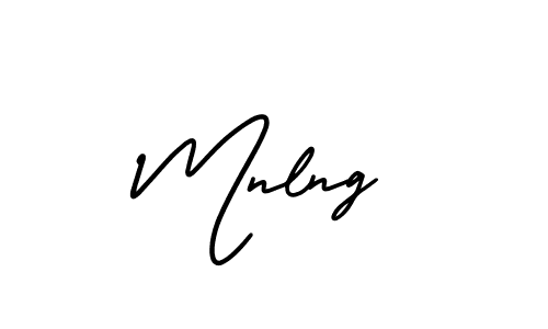 You should practise on your own different ways (AmerikaSignatureDemo-Regular) to write your name (Mnlng) in signature. don't let someone else do it for you. Mnlng signature style 3 images and pictures png